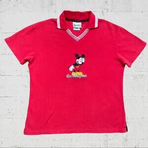 Vintage 90's Walt Disney World All The Fun In the World Polo Shirt Size Large